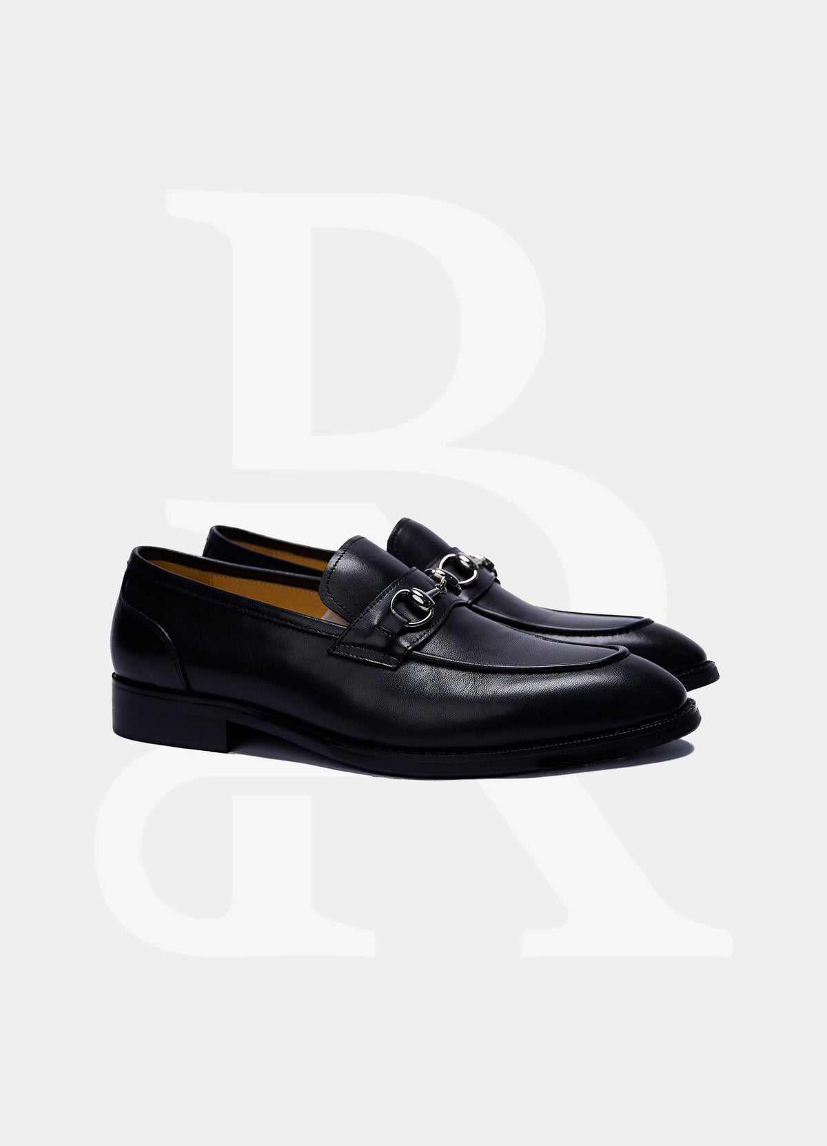 Horsebit Loader Dress Shoes - Black Silver MF183001-S