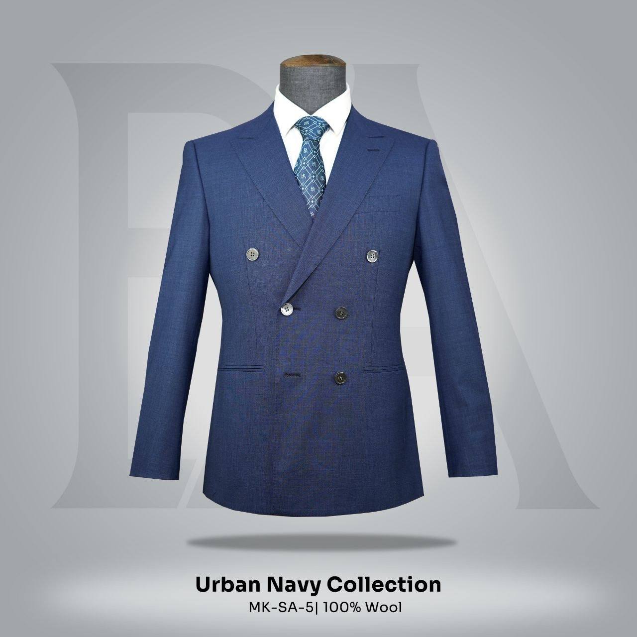 Urban Navy Collection, MK-SA-5 | 100% Wool Suit Jacket
