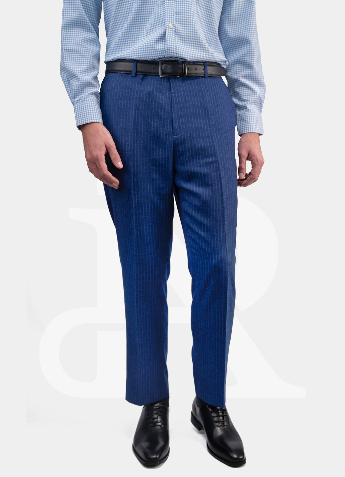 Trousers - Navy Pinstripe E9100-3#
