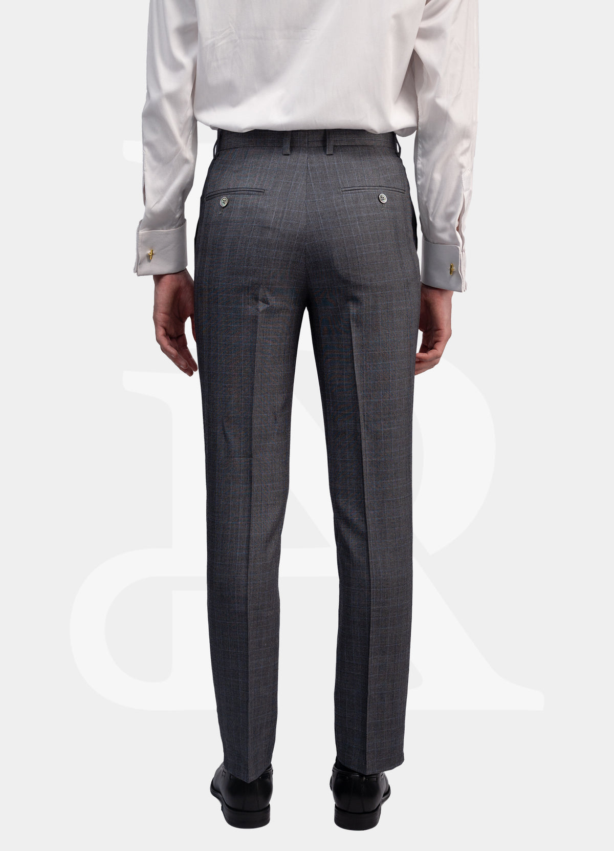 Standard Trousers - Dark Grey Windowpane L3020-10