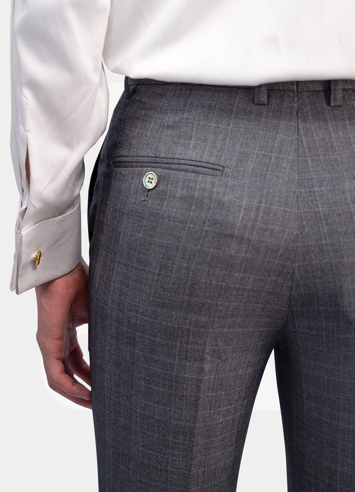 Standard Trousers - Dark Grey Windowpane L3020-10