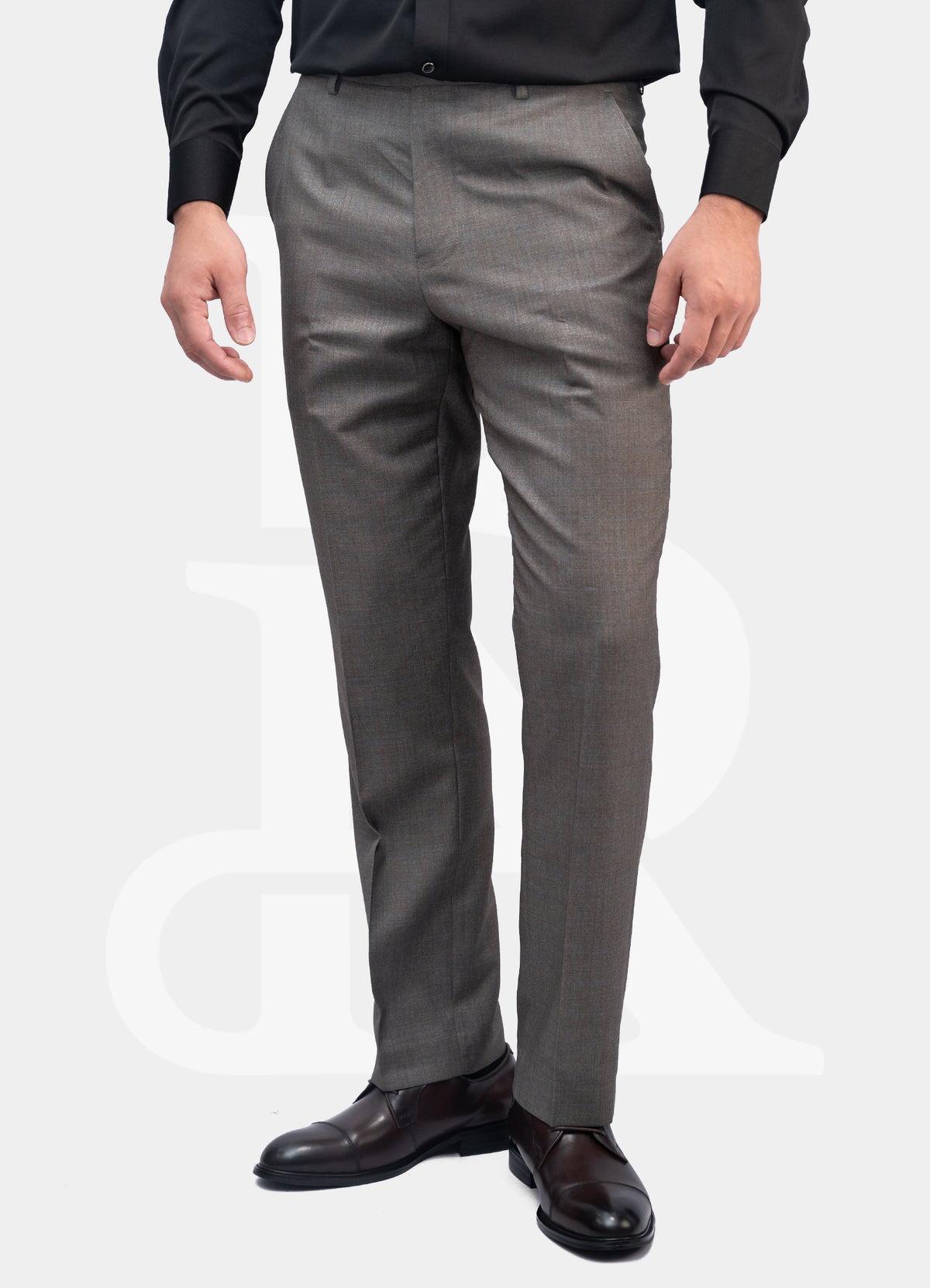 Standard Trousers - Grey Windowstripe L3024-8