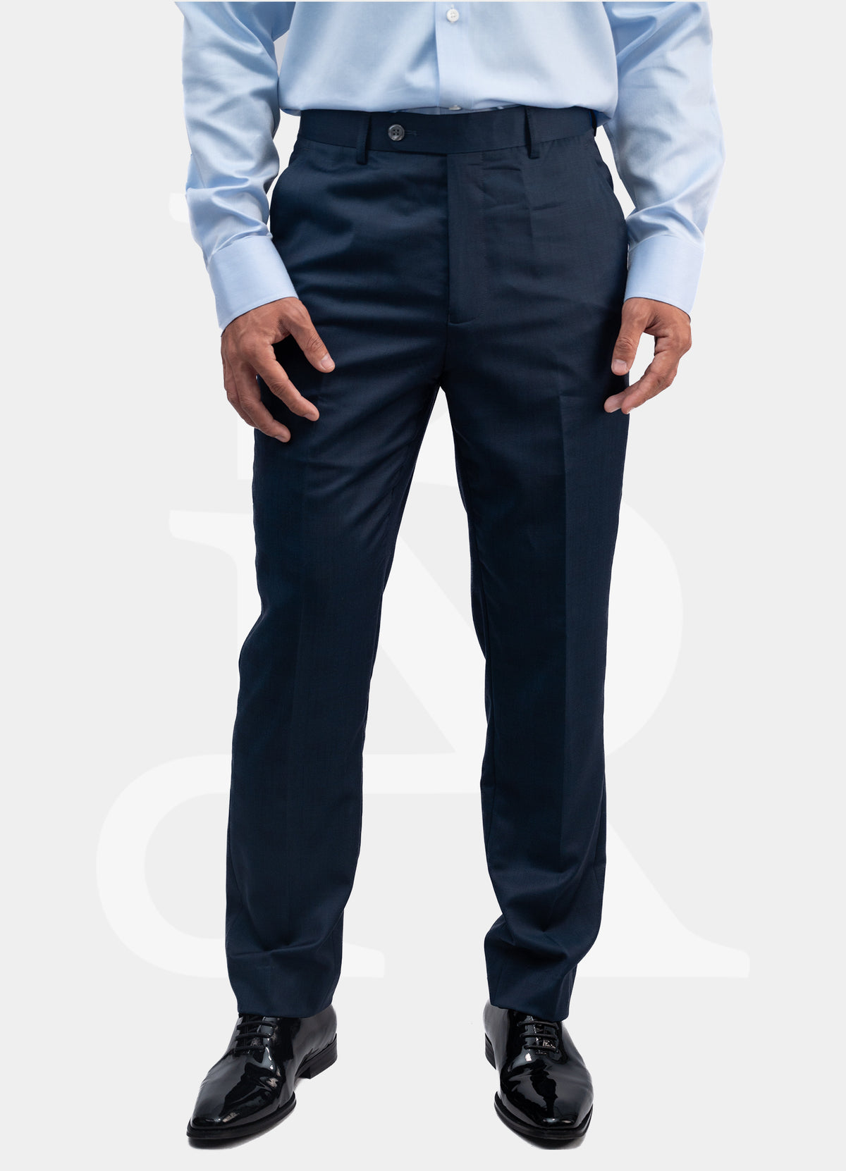 100% Wool Trousers - Pattern Navy MK-H/29