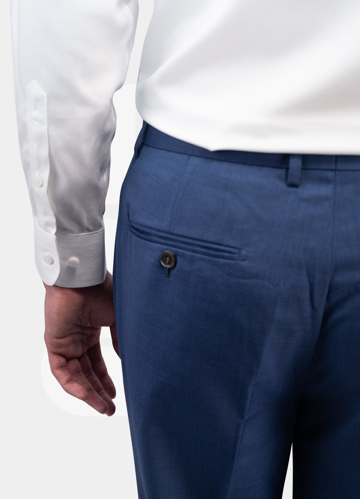 100% Wool Trousers - Light Navy MK-K/5