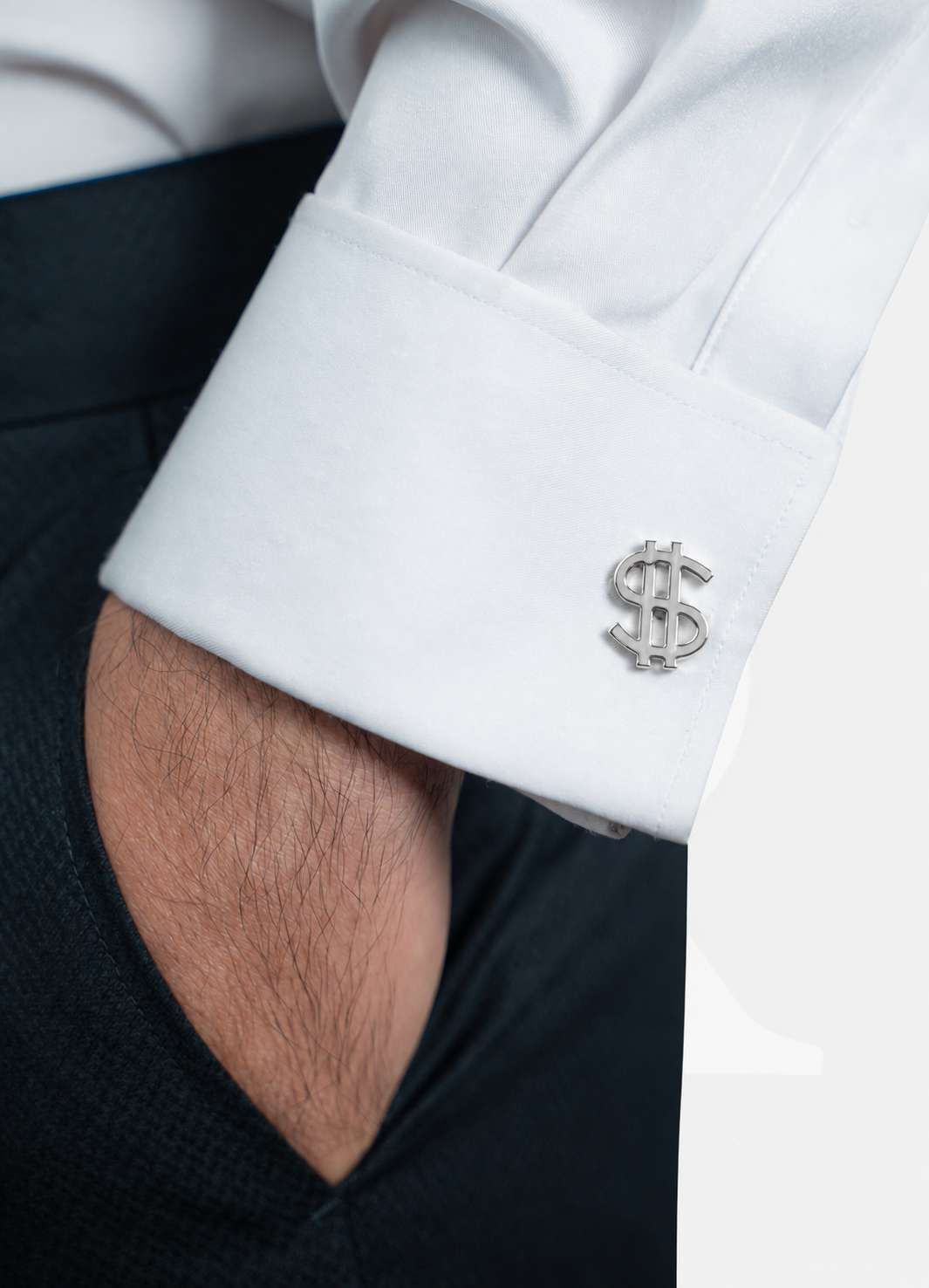 Standard Cufflinks - Silver Money