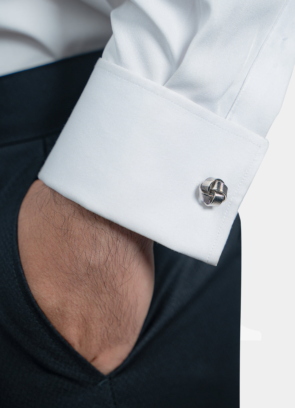 Standard Cufflinks - Silver Knot