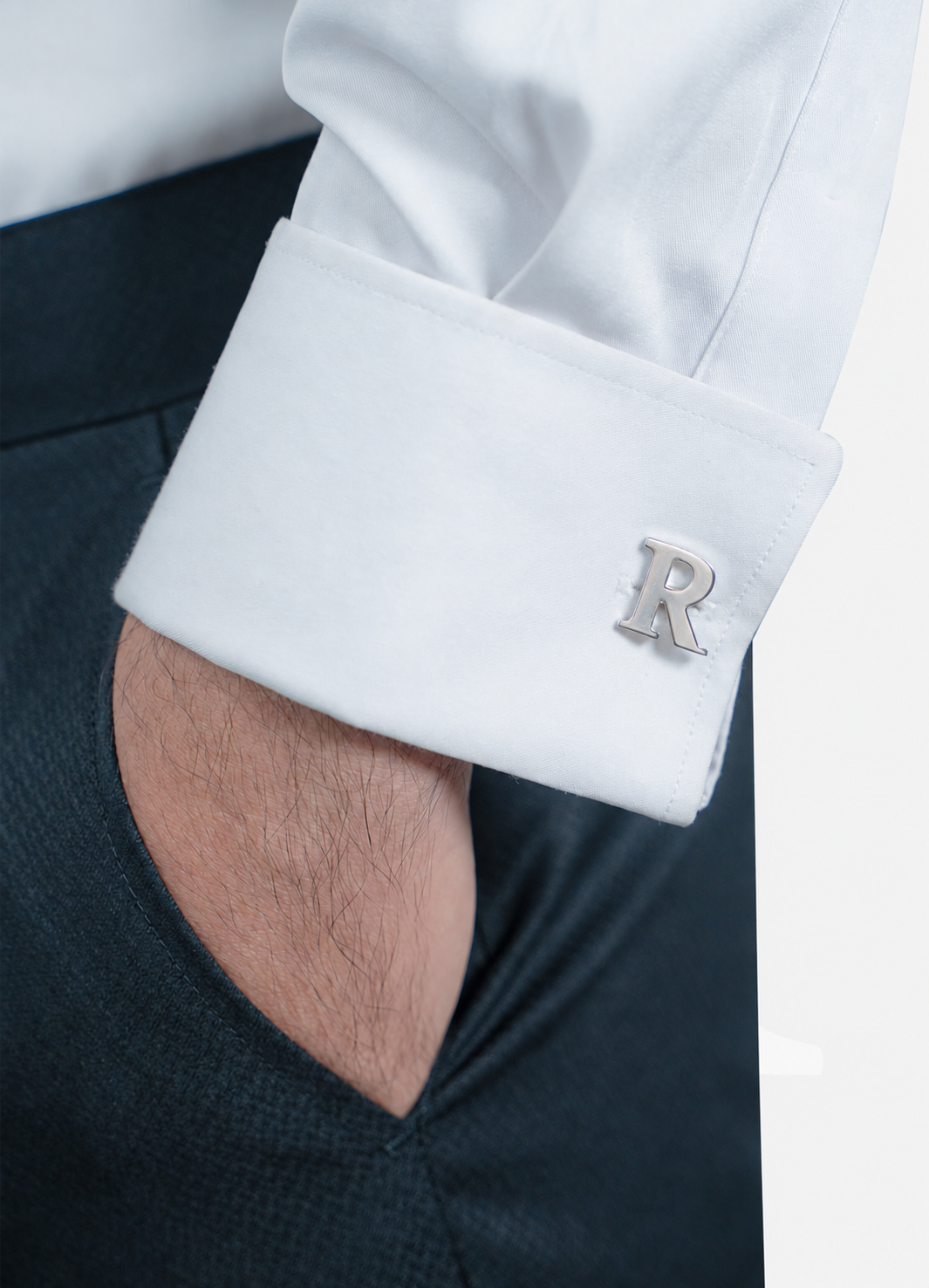 Standard Cufflinks - Silver R CL0001-silver-R