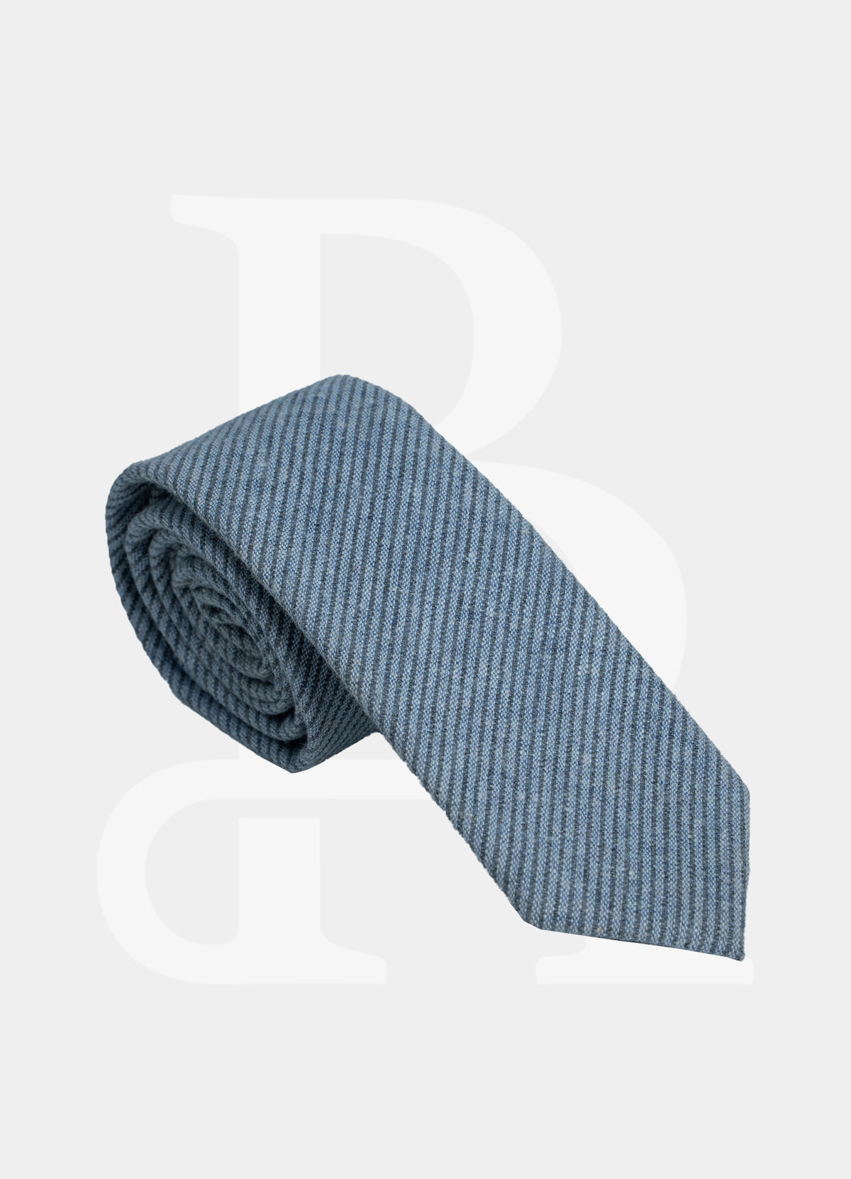 Wool Blended Necktie - Grey Stripe