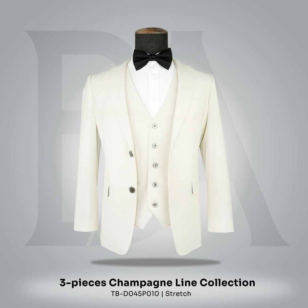 3-pieces Champagne Line Collection | TB-D045P010 | Stretch Suit Jacket