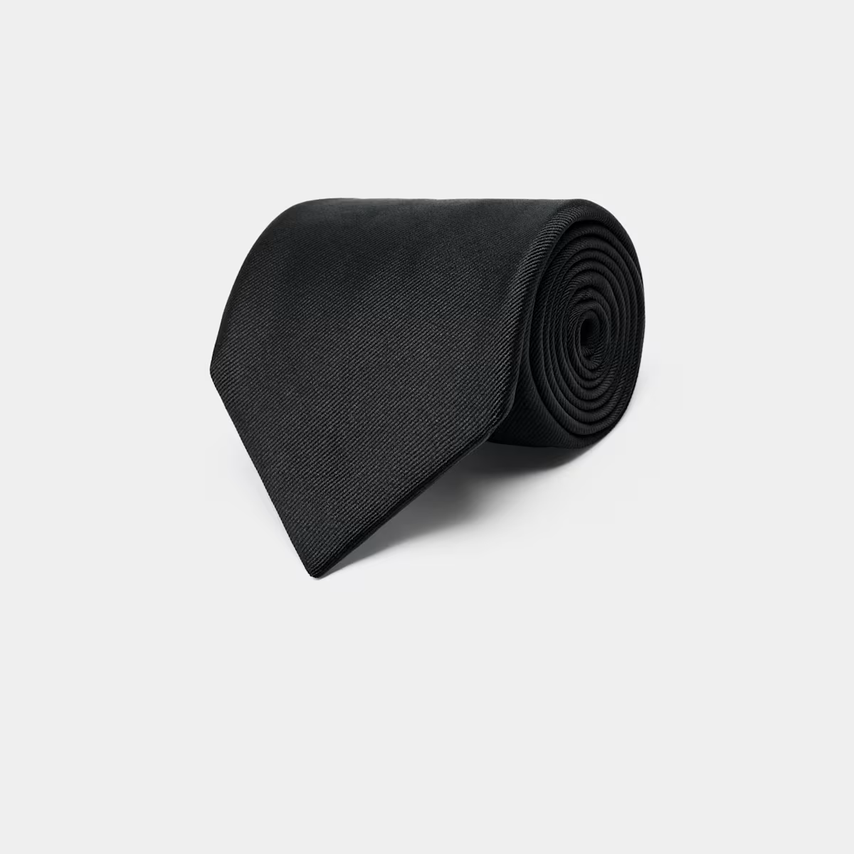 100% Silk Necktie - Black L85H-S63