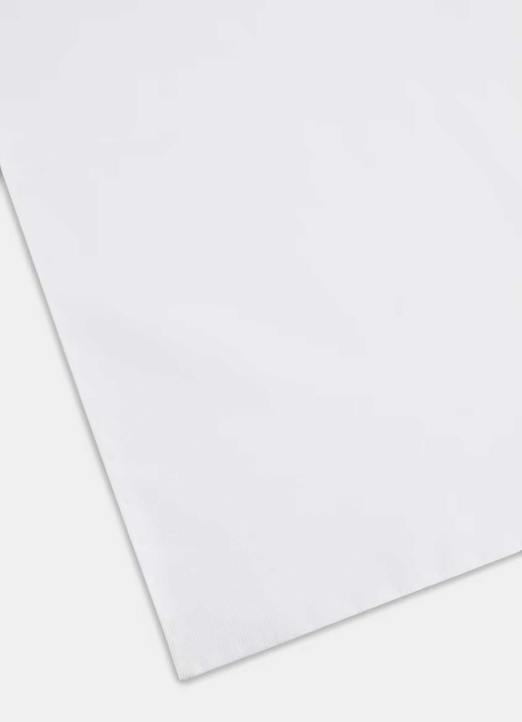 100% Silk Pocket Square - White PS67S